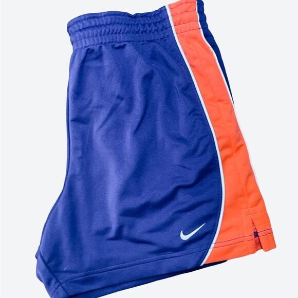 Nike Athletic Shorts Blue and Orange with Elastic Waistband - Picture 3 of 3